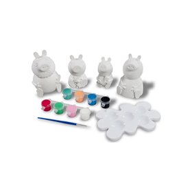 GIOCHI PREZIOSI Peppa Pig Φιγούρες από Πηλό Για Ζωγραφικη 4 Pack Η Οικογένεια της Πέππα 