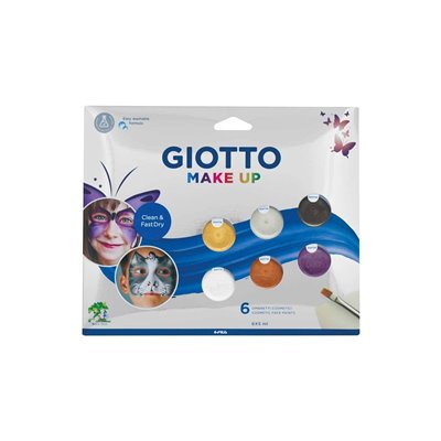 Giotto Make Up - Metallic Cosmetic Face Paints 6Τμχ X 5Ml 