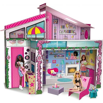 Lisciani Barbie Dream House Holiday Malibu Ονειρεμένη Βίλα Διακοπών με Κούκλα 