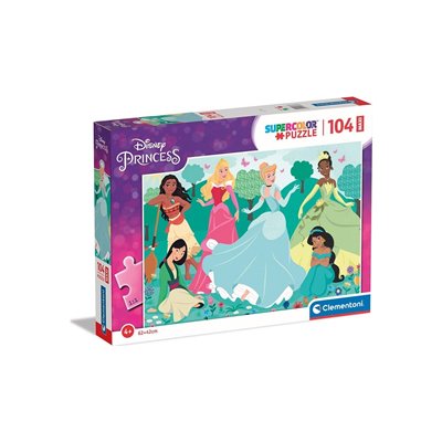 Clementoni Disney Princess Supercolor Princess-104 Maxi Pieces-Jigsaw Puzzle 