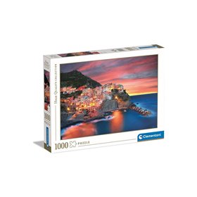 Clementoni Collection-Manarola-1000 Made 1000 Pieces, City Puzzles, Italy Landscapes 