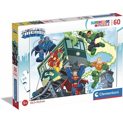 Clementoni Supercolor Dc Comics Super Friends-60 Pieces-Jigsaw Puzzle 