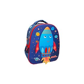MUST Σχολική Τσάντα Πλάτης Νηπίου Space Rocket 3D Eva 2 Θήκες 