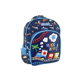 MUST Σχολικη Τσαντα Πλατης Νηπιου Must Magic Train 3D Soft 2 Θηκες 