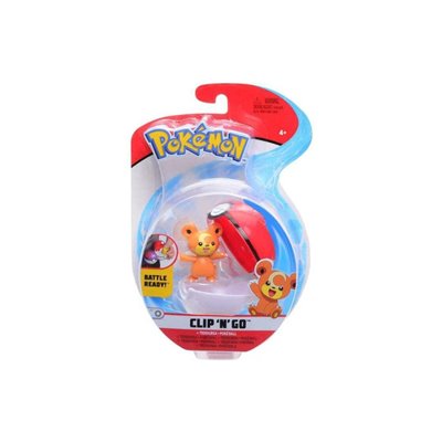 Jazwares Pokemon Clip &039N&039 Go Teddiosa &amp Pokeball  