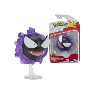 Jazwares Pokemon 3In Battle Figure Pack - Gastly - 8Cm Pokemon Figurines 