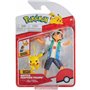 Jazwares Pokemon Abgee PKW Figure Ash And Pikachu W13 EA Battle Feature 4.5In Fig Ash And Pikachu, Red 