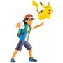 Jazwares Pokemon Abgee PKW Figure Ash And Pikachu W13 EA Battle Feature 4.5In Fig Ash And Pikachu, Red 