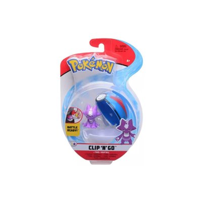 Jazwares Pokemon - Clip N&039 Go - Toxel And Great Ball  