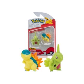 Jazwares Pokemon 2" Battle Figure Pack - Larvitar And Cyndaquil  Jazwares Pokemon 2" Battle Figure Pack - Larvitar And Cyndaquil