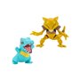 Jazwares Pokemon Toy Figure - 5-8 Cm Abra And Totodile - Pokemon Pack Figures - New Wave 2022 - Official Licensed Pokemon Toy 