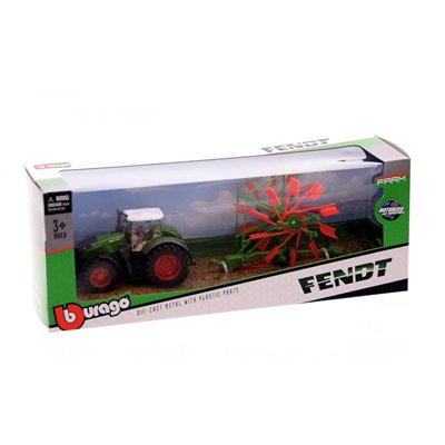 Bburago 10Cm Farm Tractor - With Accessories Fendt 