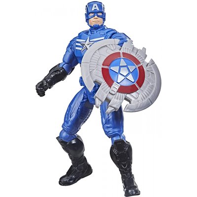 Hasbro Avengers Marvel Mech Strike 6-inch Scale Action Figure Toy Captain America With Compatible Battle Accessory 