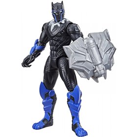Hasbro Avengers Marvel Mech Strike 6-Inch Scale Action Figure Toy Black Panther With Compatible Battle Accessory 