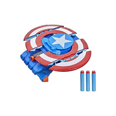 Hasbro Nerf Avengers Mech Strike Captain America Strikeshot Shield 