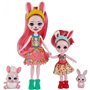 Mattel Enchantimals Bree &amp Bedelia Bunny Κούκλες Αδελφές 6-In 4 Κούκλα Και Αδελφάκι 