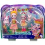 Mattel Enchantimals Bree &amp Bedelia Bunny Κούκλες Αδελφές 6-In 4 Κούκλα Και Αδελφάκι 