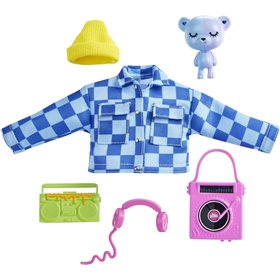 Mattel Barbie Extra Fashions Σετ Με Ζωάκια Και Αξεσουάρ 