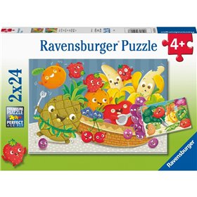 Ravensburger Παζλ 2X24 Τεμ. Άτακτα Φρούτα 