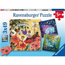 Ravensburger Παζλ 3X49 Τεμ. Μαγικός Κόσμος 