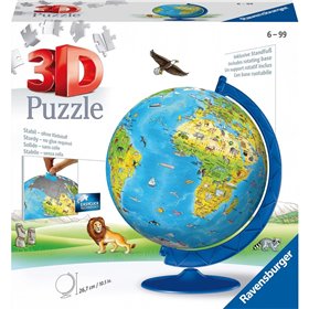 Ravensburger 3D Puzzle 180 Τεμ. Υδρόγειος Για Παιδιά  Ravensburger 3D Puzzle 180 Τεμ. Υδρόγειος Για Παιδιά