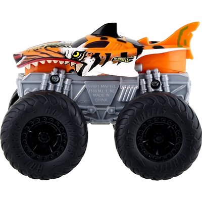 Mattel Hot Wheels Monster Trucks Roarin’ Wreckers Tiger Shark Truck With Engine Revving 