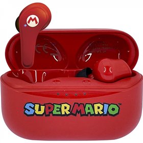 otl technologies Super Mario Ασύρματο Bluetooth V5.0 Ακουστικά Με Κόκκινη Θήκη Φόρτισης 