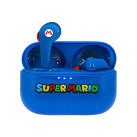 otl technologies Super Mario Easpod Ασύρματα Ακουστικά Με Μπλε Θήκη 