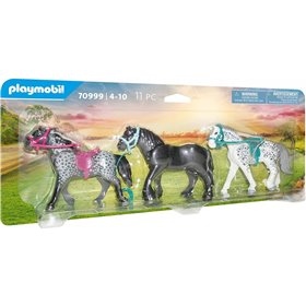 Playmobil Country Τρία Άλογα: Friesian, Knabstrupper &amp Andalusian 