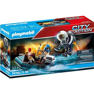 Playmobil City Action Σύλληψη Ληστή Έργων Τέχνης Από Αστυνομικό Jetpack 