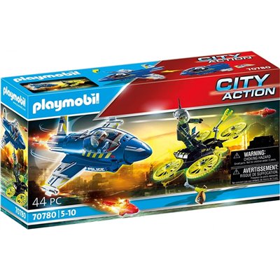 Playmobil City Action Καταδίωξη Drone Από Αστυνομικό Τζετ 
