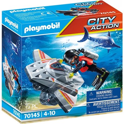 Playmobil City Action Επιχείρηση Διάσωσης Με Καταδυτικό Scooter 
