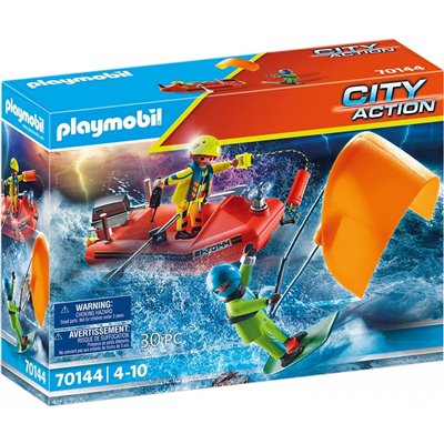 Playmobil City Action Επιχείρηση Διάσωσης Kitesurfer Με Σκάφος 