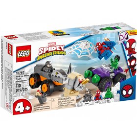 LEGO Spiderman Αναμέτρηση Χαλκ Εναντίον Ράινο Με Φορτηγά 