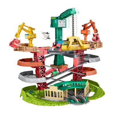 Fisher-Price Thomas And Friends Train Cranes Super Tower, 2 Πίστα-Πύργος Με Τρένα Και Γερανούς 