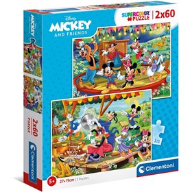 Clementoni Παιδικό Παζλ Color Mickey Friends 2X60 Τμχ 
