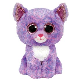 ty Beanie Boos Cassidy Χνουδωτό Γατούλα Μωβ 15Εκ 