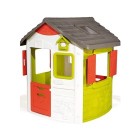 Smoby Νέο Jura Lodge Playhouse Σπιτάκι, Γκρι, Πράσινο, Λευκό, Κόκκινο 