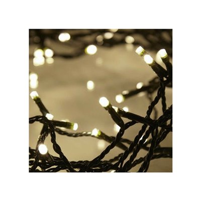 Epam 600 Χριστουγεννιάτικα Λαμπάκια LED Θερμό Λευκό 33μ σε Σειρά με Πράσινο Καλώδιο και Προγράμματα  
