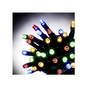 Epam 100 Χριστουγεννιάτικα Λαμπάκια LED Πολύχρωμα 8μ σε Σειρά με Πράσινο Καλώδιο και Προγράμματα  Epam 100 Χριστουγεννιάτικα Λαμπάκια LED Πολύχρωμα 8μ σε Σειρά με Πράσινο Καλώδιο και Προγράμματα