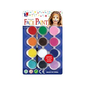  Βαφή Προσώπου Face Painting Washable 12 Χρωμάτων 
