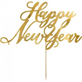 OEM Cake Topper Ευτυχισμένο Το Νέο Έτος, Gold, 24Εκ  OEM Cake Topper Ευτυχισμένο Το Νέο Έτος, Gold, 24Εκ