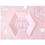 OEM Πιάτα Happy Bday!, Ροζ, 20Cm Iridescent Pink 