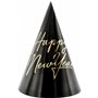 OEM Καπέλα Happy New Year Black-Gold (6Pcs) 16Cm 