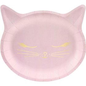 OEM Πιάτα Γατούλες Ροζ-Χρυσό (6Pcs) 