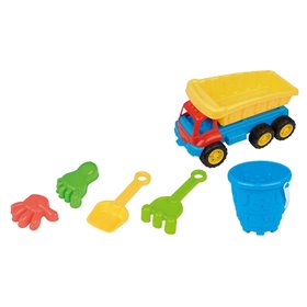  Φορτηγό 23Εκ Με Κουβαδάκι Και 6 Παχνίδια Άμμου 