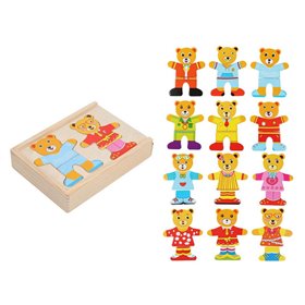 Ξύλινο Παιχνίδι Αρκουδάκια Με Πολλαπλές Όψεις (19,5X4,2X13,6Cm)   Ξύλινο Παιχνίδι Αρκουδάκια Με Πολλαπλές Όψεις (19,5X4,2X13,6Cm)