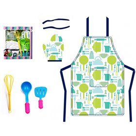  Σετ Ζαχαροπλαστικής Με Ποδιά Και Γάντι 