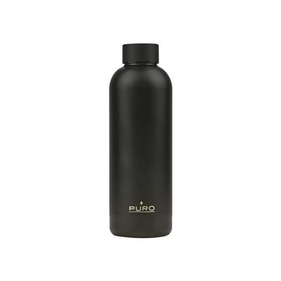 Puro Παγούρι Ανοξείδωτο Ατσάλι Hot Cold Metallic 500Ml - Μαύρο 