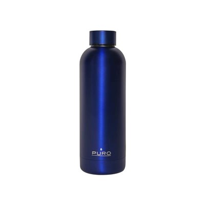 Puro Παγούρι Ανοξείδωτο Ατσάλι Hot Cold Metallic 500Ml - Μπλέ 